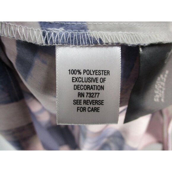 Simply Vera Vera Wang Womens Abstract Print Midi Dress L Purple & Pink Sleeveles - Picture 8 of 12